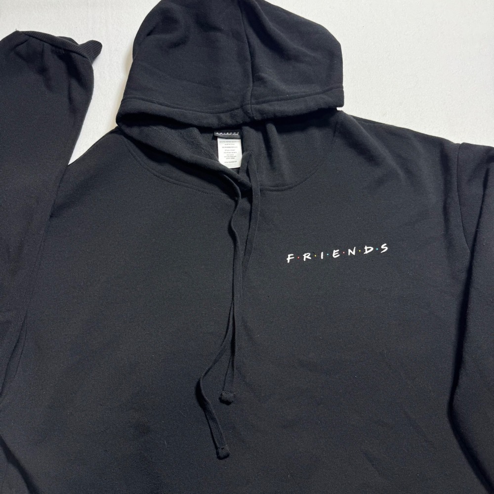 Friends The Television Series Hoodie XXL Black Graphic Sleeve Logo Jerry Leigh